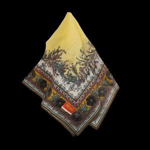 Designer KENZO-Paris Neckwrap Scarf Hankie 100% Silk